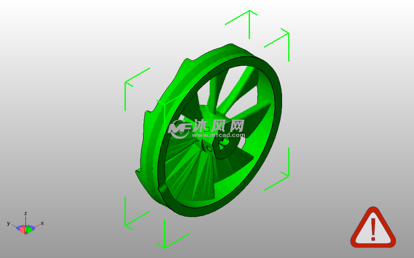 汽车轮毂模型斜视图