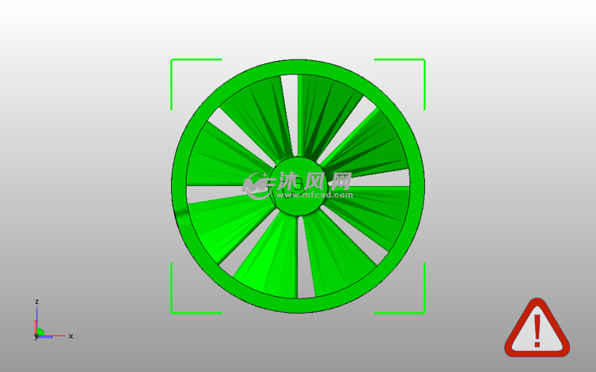 汽车轮毂模型底视图