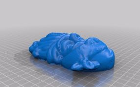 圣诞老人头像装饰斜视图