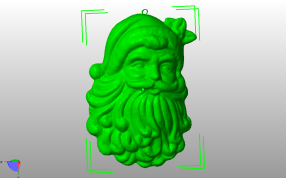 圣诞老人头像装饰俯视图