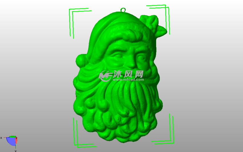 圣诞老人头像装饰俯视图