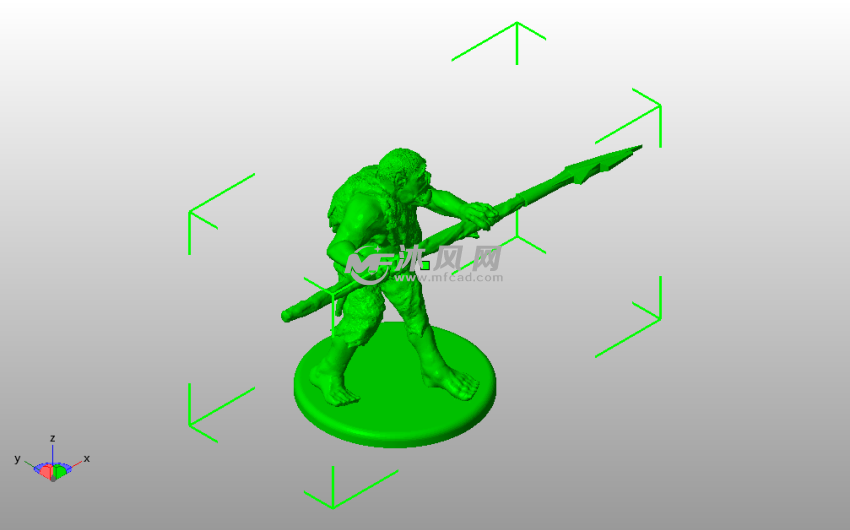 兽人巡逻模型斜视图