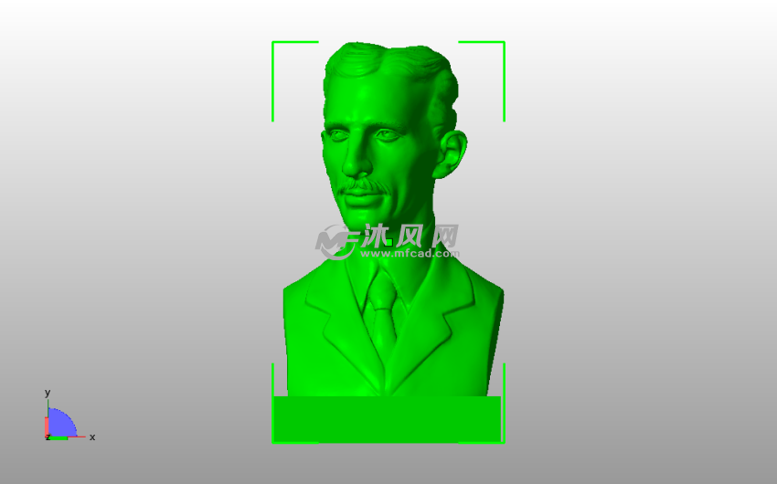 特斯拉半身像主视图