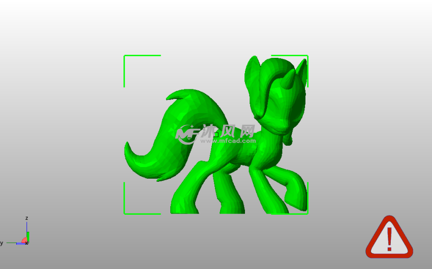 独角兽模型侧视图