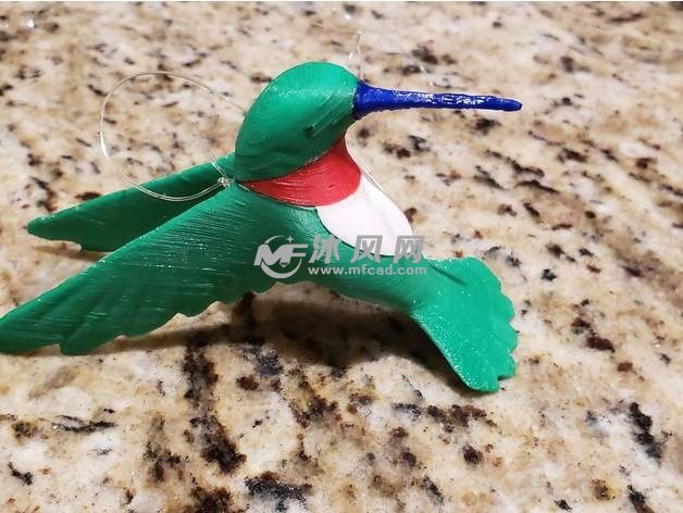  蜂鸟3D模型-实物图
