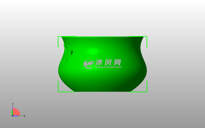 纱线碗模型侧视图