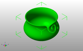 纱线碗模型斜视图