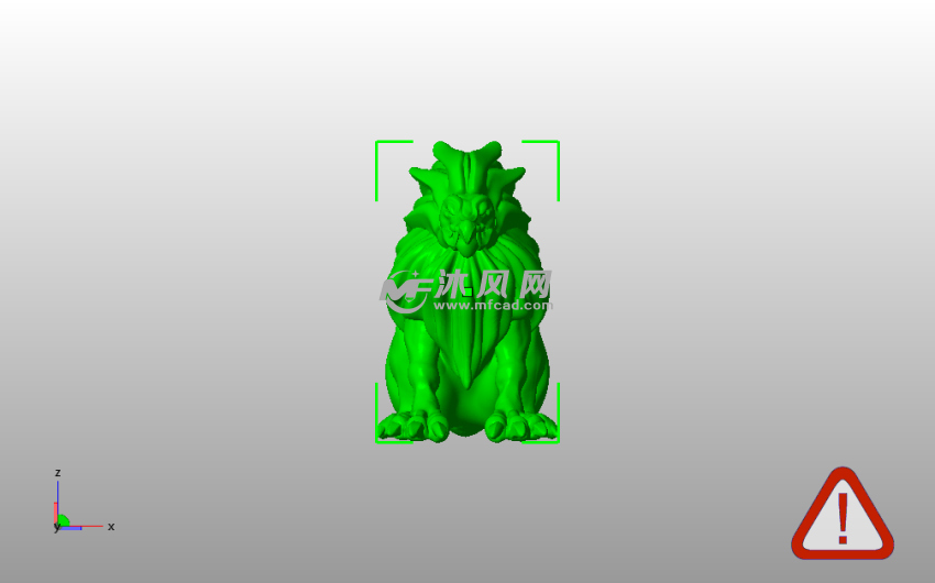 狮子怪兽模型主视图