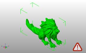狮子怪兽模型斜视图