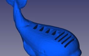 鲸鱼USB和sd卡支架正视图