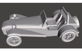 超跑3D模型侧视图