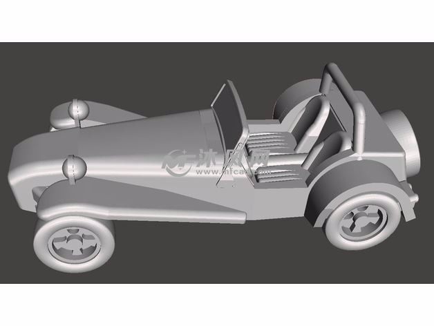 超跑3D模型侧视图