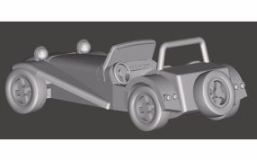 超跑3D模型后视图