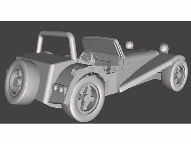 超跑3D模型斜视图