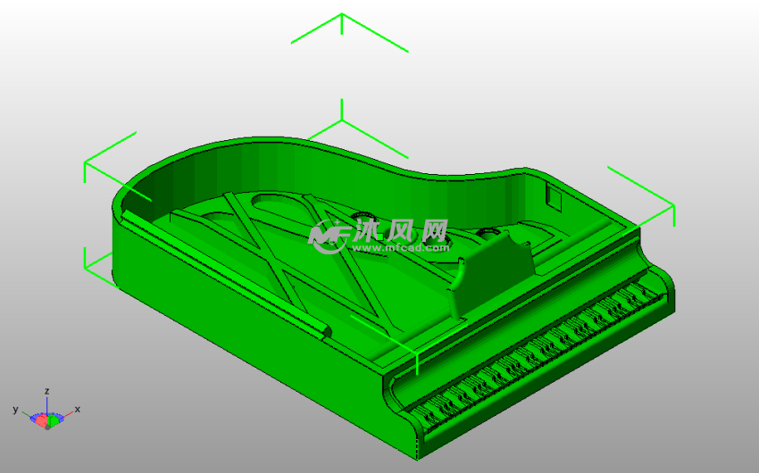 钢琴3D模型-盒子