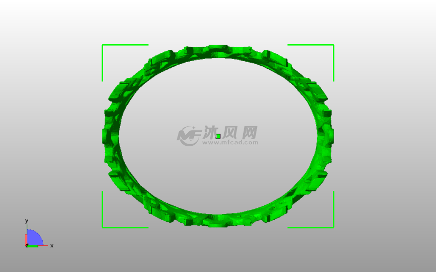 公主头饰模型俯视图