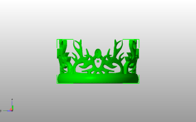 公主头饰模型主视图