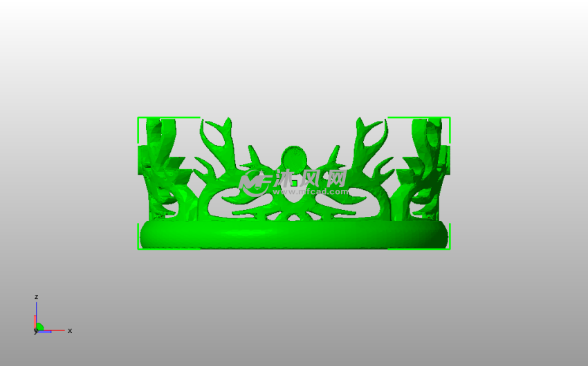 公主头饰模型侧视图