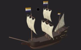 古代帆船模型效果图