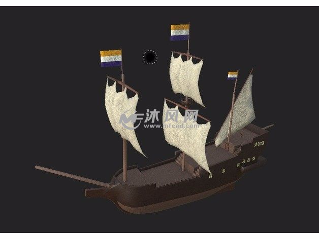 古代帆船模型效果图