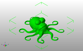 可爱的章鱼斜视图
