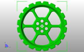 乐高链轮齿俯视图