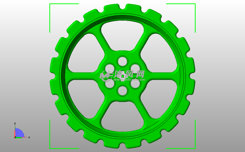 乐高链轮齿俯视图