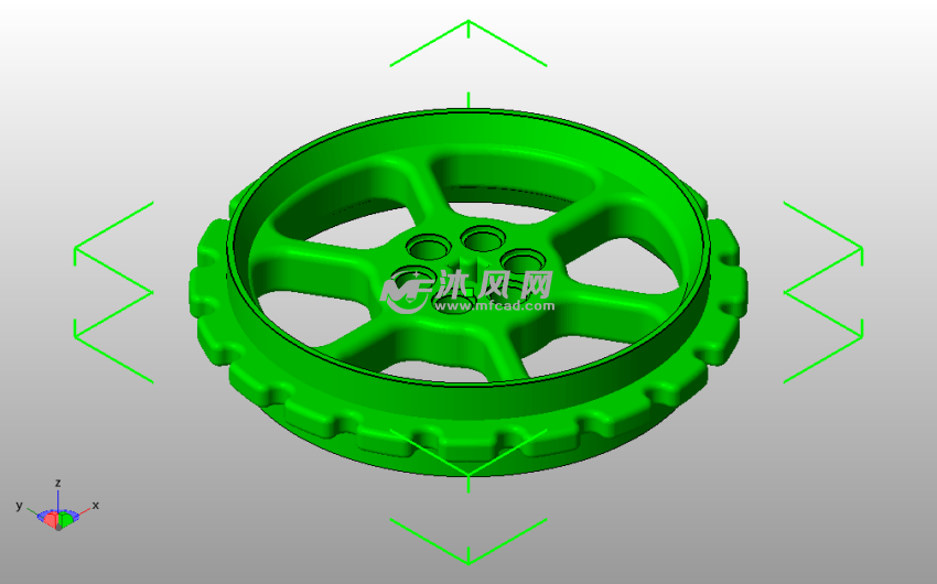 乐高链轮齿斜视图