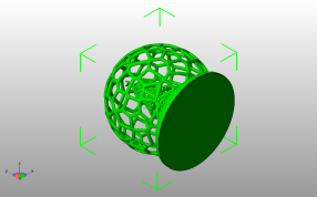 镂空球中树斜视图