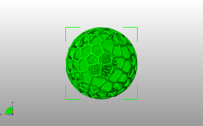 镂空球中树俯视图