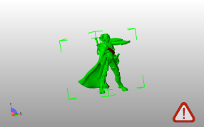 女战士模型斜视图