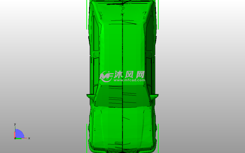 欧宝科萨模型俯视图
