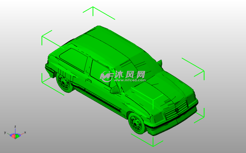 欧宝科萨模型斜视图