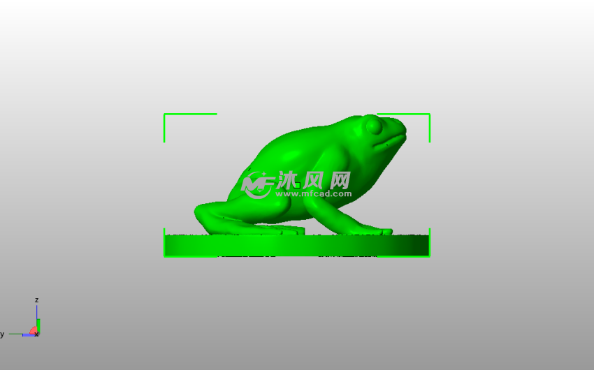 青蛙3D模型侧视图
