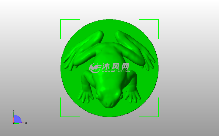 青蛙3D模型俯视图