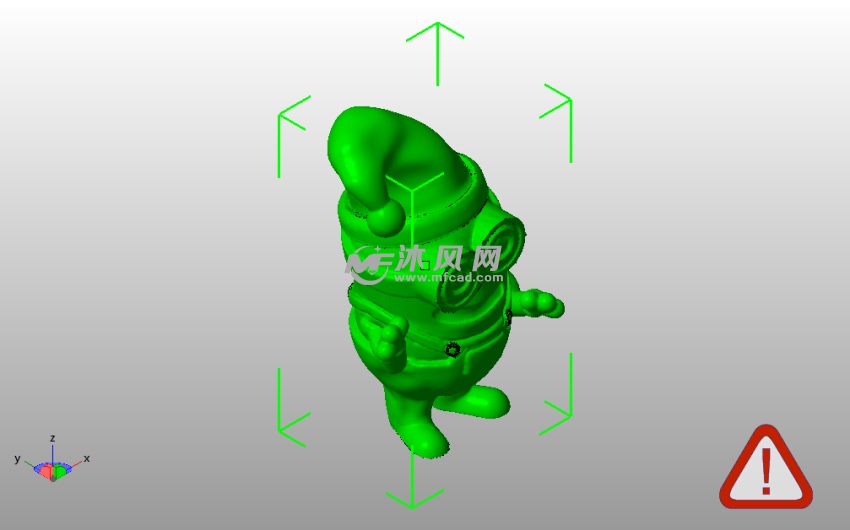 圣诞小黄人斜视图