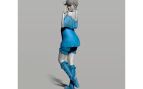 美少女侧视图（左）