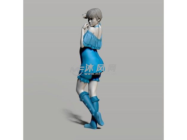 美少女侧视图（左）