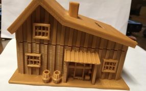 小木屋模型主视图