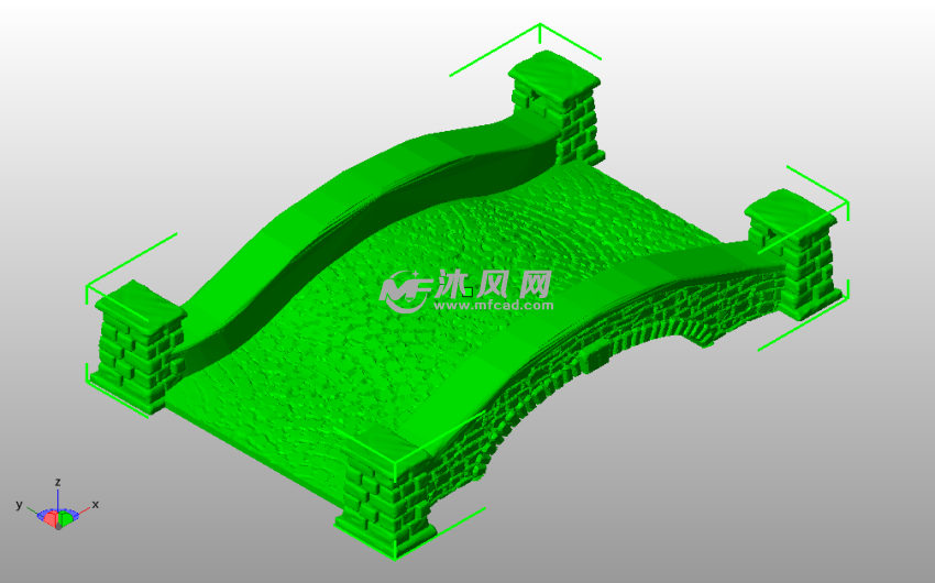 小石桥模型斜视图