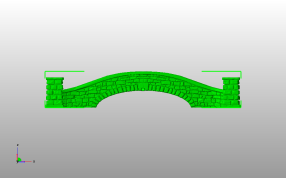 小石桥模型侧视图
