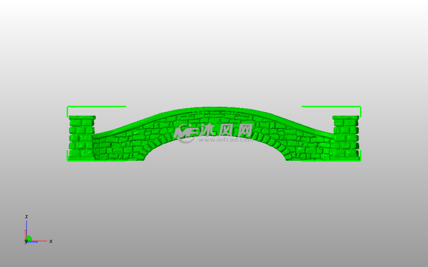 小石桥模型侧视图