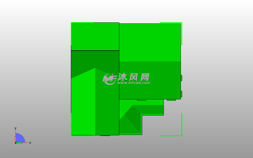 小砖房模型俯视图