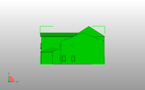 小砖房模型侧视图