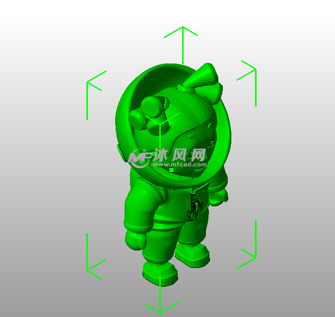 太空女孩模型斜视图