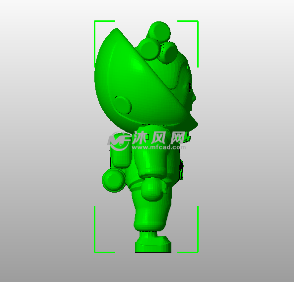 太空女孩模型侧视图