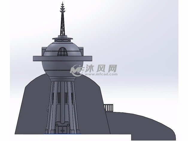 星球中继站侧视图