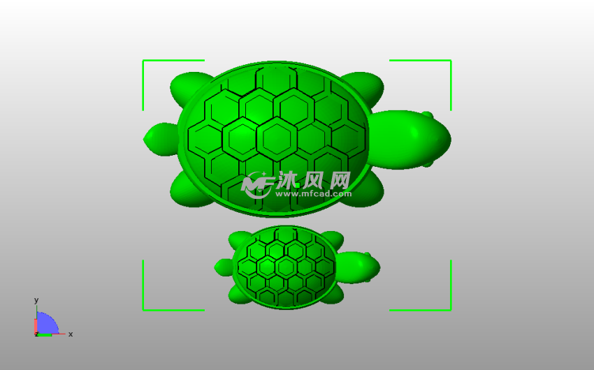 幸运长寿龟俯视图