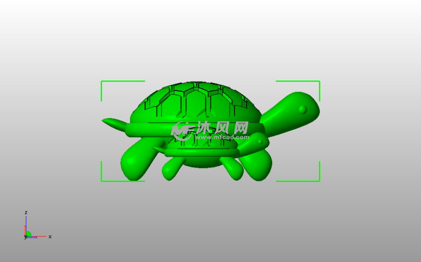 幸运长寿龟侧视图