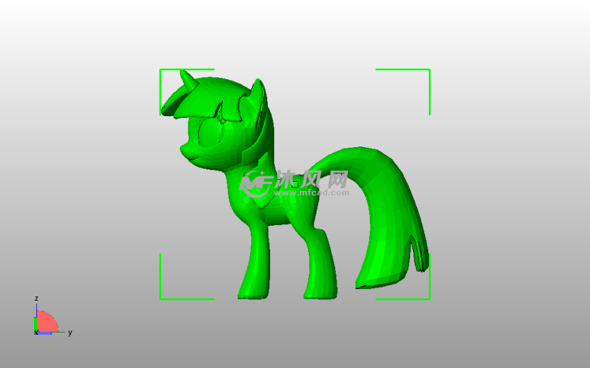 紫悦3D模型侧视图